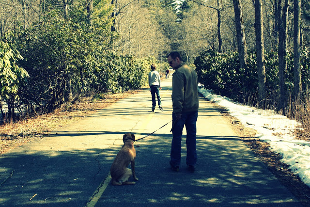 It was over 50 and really sunny so we went to a park for a rollerblade ride and a picnic.