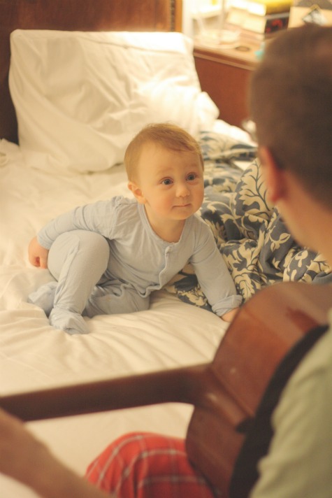 parker’s first guitar lesson.