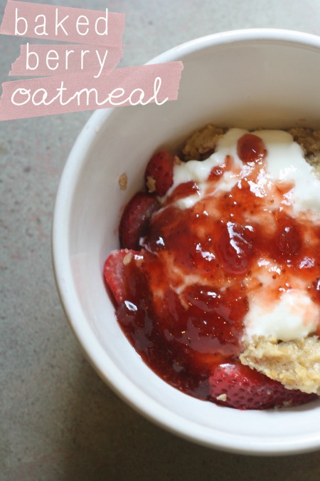 baked berry oatmeal.