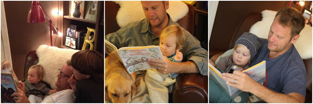 reading to babies.