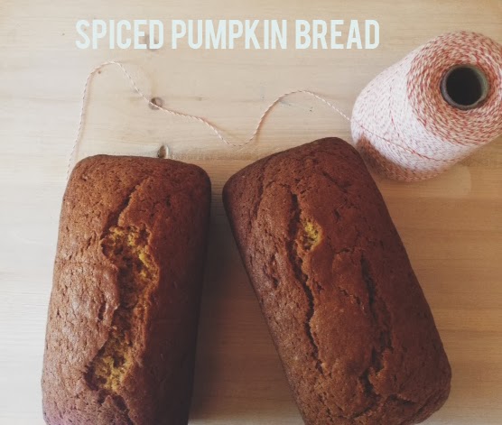 spiced pumpkin bread.