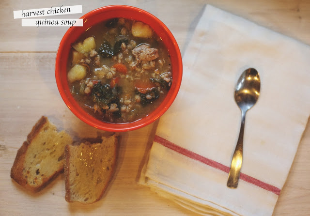 Harvest Chicken Quinoa (or Farro!) Soup.