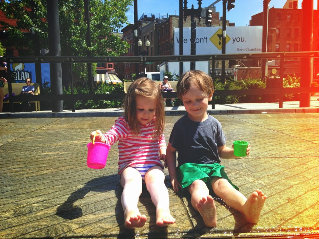 a hot day at boston’s greenway.