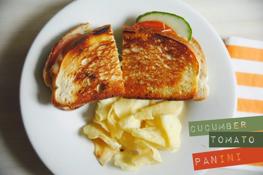 Cucumber Tomato Panini.