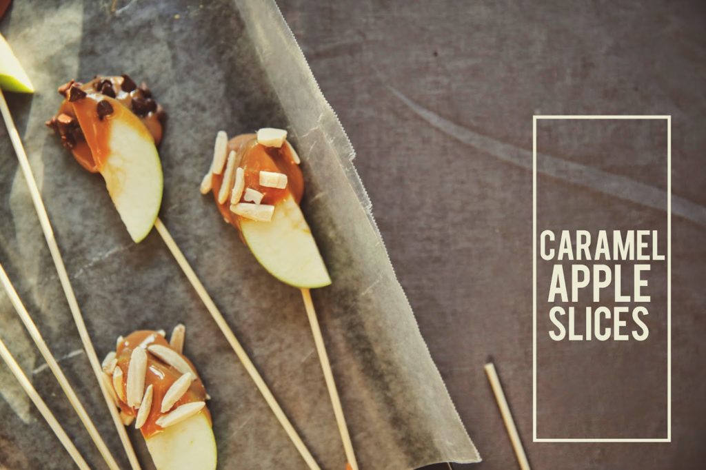 caramel apple slices.