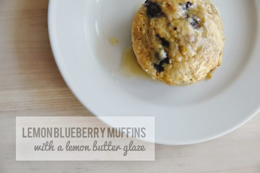 Lemon Blueberry Muffins with a Lemon Butter Glaze