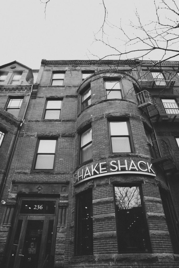 rainy afternoon at shake shack.